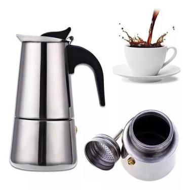 Imagem de Cafeteira Café Expresso Italiana Pequena 4 Xícara Inox 200ml - KEHOME
