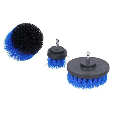 Imagem de Kit de limpeza de escova, conjunto de fixação de escova de broca 3 unidades em aço inoxidável ABS durável para piso para banheira para carpete para ladrilho