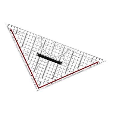 Imagem de Régua de Triângulo de Desenho Profissional, Régua de Triângulo, Transferidor, Régua Triangular de Acrílico de Precisão, Ferramenta de