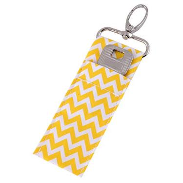 Imagem de Porta-chaves de batom porta-batom porta-chaves bolsa para presente de mães e meninas(amarelo)