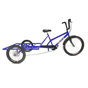 Imagem de Triciclo de Carga Traseira Big - 7 Velocidades - 6 Opções De Cores (Azul)