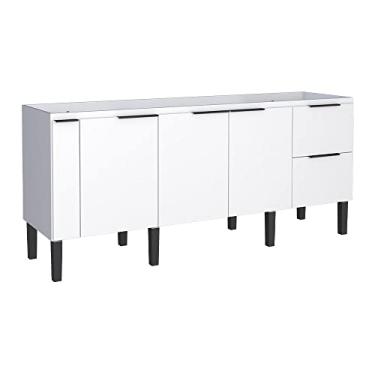 Imagem de Gabinete Armário de Cozinha para Pia 200 Madeira Cisne Cozimax Branco