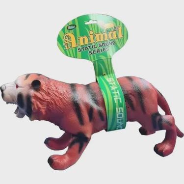 Imagem de Tigre Animal De Brinquedo Vinil/borracha Macio Com Som