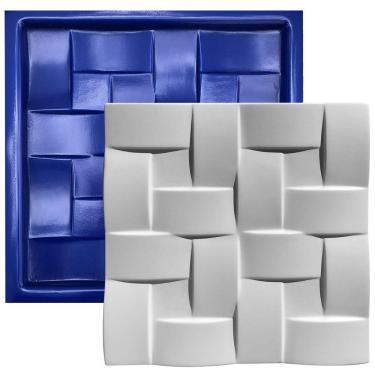 Imagem de Forma 3D Gesso e Cimento ABS 1mm - Trançado 30x30 cm