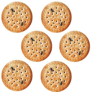 Imagem de Conjunto 6 Porta Copos Com Caixa MDF Descanso Para Copos de Mesa Bolacha Maria