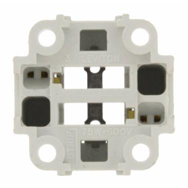 Imagem de Leviton Suporte de lâmpada fluorescente compacto 26725-211 de 10 mm, código de cor preto, branco