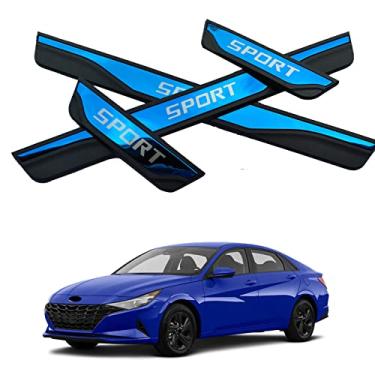 Imagem de GZBFTDH Proteção de Peitoril Soleira da Porta, para Hyundai Elantra 2021 2022 Carro Acessórios, Aço Inoxidável Kick Plate Guard de Pedal de Limiar Protetor, Peças para Automóveis