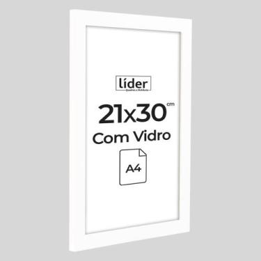 Imagem de Moldura Com Vidro A4 21X30 Certificado Diploma Natural - Líder Moldura