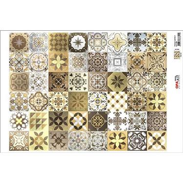 Imagem de Papel para Decoupage Opa Opapel – 2481 – Estampa Ladrilho II