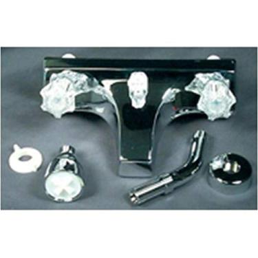 Imagem de LaSalle Bristol 20329R206 Utopia Chrome Finish 8" Desviador de banheira e chuveiro com alças transparentes