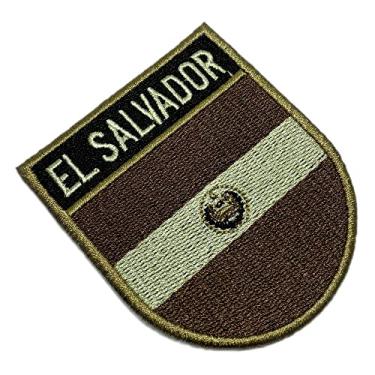 Imagem de BP0203ET04 Bandeira El Salvador Patch Bordado Termo Adesivo