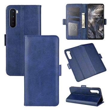 Imagem de For OnePlus Nord Dual-side Magnetic Buckle Horizontal Flip Leather Case with Holder & Card Slots & Wallet