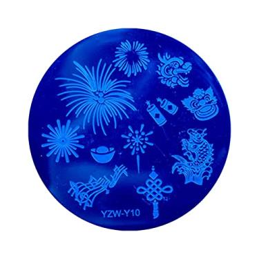 Imagem de Modelo De Unha Redonda Carimbo De Unha Renda Flower Feather Snowflake Boneco De Neve Modelo De Impressão De Pregos Ferramenta De Arte Da Unha Para Manicure Salon Home Natal