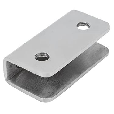 Imagem de Dobradiça de porta de vidro Hyuduo, dobradiça de porta de exibição de armário retangular, dobradiça de fixação de clipe de vidro para espessura de vidro de 8 a 12 mm, aço inoxidável 304, acessório