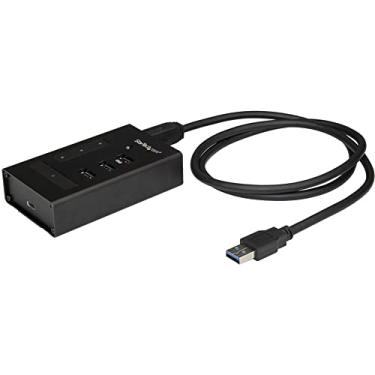 Imagem de StarTech.com Hub USB de 4 portas – USB A para 1 USB C e 3 USB A – Montável – Industrial – Hub USB alimentado – Expansor de porta USB – Hub USB 3.0 (HB30A3A1CST)