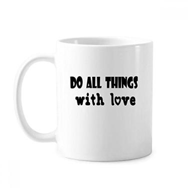 Imagem de English Word Design Things With Love Caneca Cerâmica Café Porcelana Utensílios de Mesa