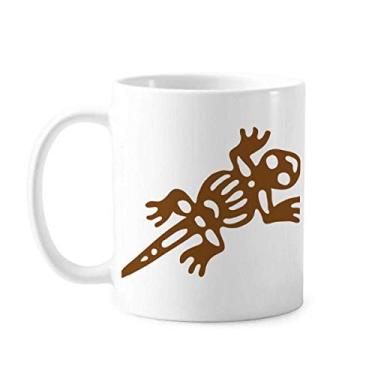 Imagem de Totems México Lagarto Civilização Antiga Caneca Cerâmica Café Porcelana Utensílios de Mesa