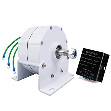 Imagem de Gerador de íman permanente de 12000W 3, alternador baixo RPM AC sem engrenagem com controlador de carga para motor diesel de turbina de água eólica (com base),220v