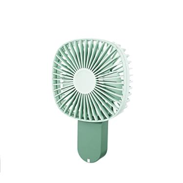 Imagem de Ventilador de mesa silencioso USB recarregável, ventilador oscilante portátil para casa, escritório, viagens, camping, ao ar livre/1451 (Color : Green, Size : Hand held)