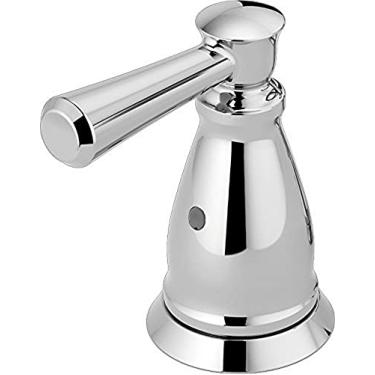 Imagem de DELTA FAUCET H293, maçanetas tradicionais de lavatório de linho cromado - Qtde. 2