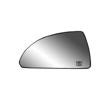 Imagem de Fit System 33253 Espelho de substituição aquecido no lado do motorista com placa de apoio