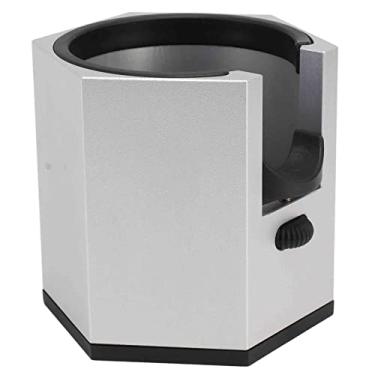 Imagem de Porta-filtro de café, Botão Removível Em Forma de Diamante Com Altura Ajustável Suporte para Porta-filtro de café Com Tampa de Suporte para Cozinhas (Prata)