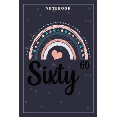 Imagem de Caderno Diário de aniversário de 60 anos Família Boho 60 anos: Reunião, Objetivos, Lista de Trabalho, Financeiro, 15 x 23 cm, Feliz, Objetivo, Vida, Academia, Orçamento Pessoal