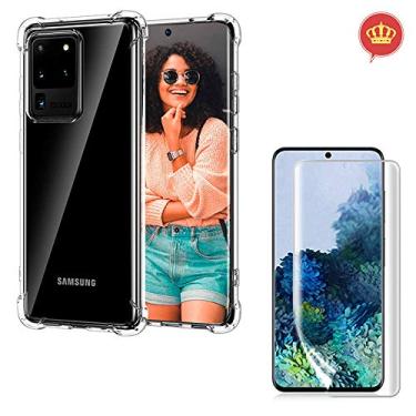 Imagem de Kit Capa Galaxy S20 Ultra Antishock Bordas Reforçadas + Película de Gel
