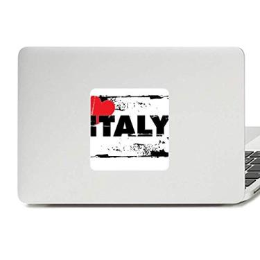 Imagem de I Love Italy Palavra Love Heart Retângulo Decalque Vinil Paster Laptop Adesivo Decoração PC
