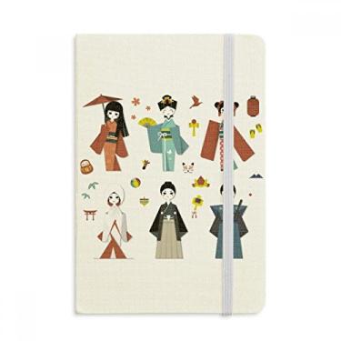 Imagem de Caderno Tradicional Japonês Local Menina Oficial Tecido Rígido Diário Clássico