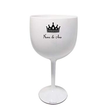 Imagem de 7 Taças Gin Acrilico 550ml Branca e Transparente Despedida de Solteira