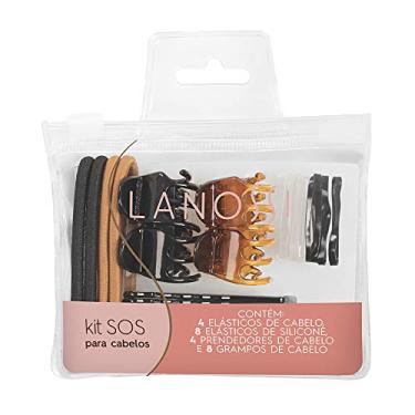 Imagem de Kit Acessórios de Cabelo SOS - Pacote com 26 unidades, Lanossi Beauty & Care, Preto e Marrom