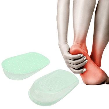 Imagem de Worii Palmilhas que aumentam a altura, palmilhas adesivas de gel de silicone para pé suporte de ortopédico (2,5 cm - verde)