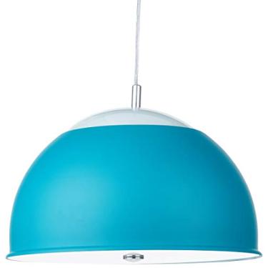 Imagem de Pendente Redondo Ref 3071 Turquesa Soquete E27 3 Lampada (45 X 27 X 42 cm) Bivolt Fabricado em aluminio/vidro Pantoja&Carmona