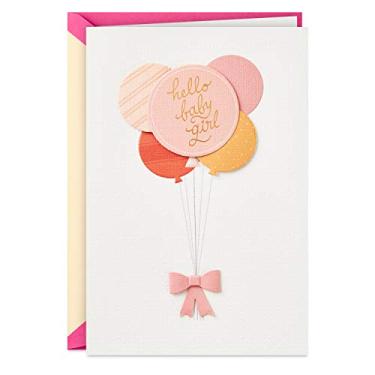 Imagem de Hallmark Cartão de chá de bebê exclusivo para meninas (balões) (699RZH8001)