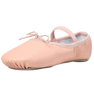 Imagem de Sapatos de balé de couro Linodes/sapatilhas de balé/sapatos de dança (infantil/pequeno/grande/feminino), Nude (Ballet Pink), 6.5 Toddler