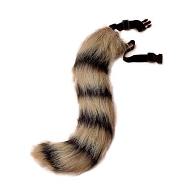 Imagem de Junboon Faux Fur Fox Tail for Cosplay Costume Halloween Party (Black stripe)