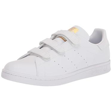 Imagem de adidas Originals Tênis masculino Stan Smith, Branco/Ouro metálico, 13