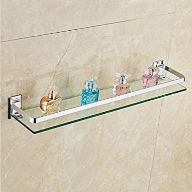 Imagem de Prateleira De Vidro Para Banheiro Montado Na Parede Espaço De Alumínio Para Chuveiro Cesto De Armazenamento Pingente Prateleira Monocamada De Vidro,800mm,Pleasant63