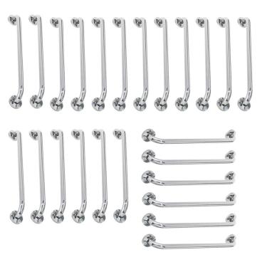 Imagem de Alça de Apoio Inox 80cm Barra Kit 24 Unidades Segurança Idoso Deficiente Gestante Cadeirante Banheiro Box Quarto Corrimao Acessibilidade Resistente