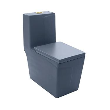 Imagem de Pingoo.Casa, Vaso Sanitário Monobloco, Porcelana, Esmaltado, Topázio, Cinza