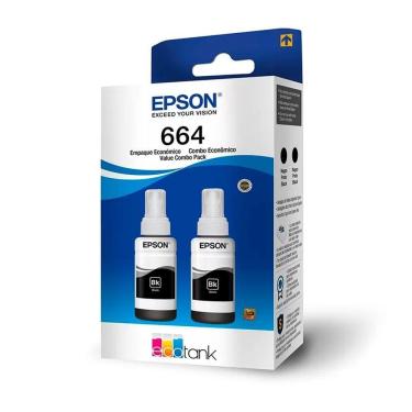 Imagem de Kit com 2 Garrafas de Tinta Preta Epson T644120-2P