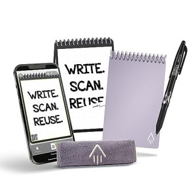 Imagem de Rocketbook Caderno inteligente reutilizável, mini caderno espiral, lilás Lightspeed, (8,9 cm x 5,5, pacote com 1