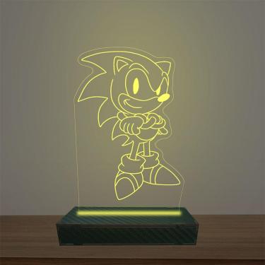 Imagem de Luminária Led 3d Sonic Abajur Luxo