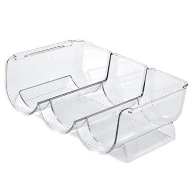 Imagem de Organizador De Garrafa De água, Organizador De Vinho Empilhável Plástico Transparente Suporte De Garrafa De Urso De água Para Exibição Em Casa Armazenamento De Cozinha(3 Bottle Transparent)