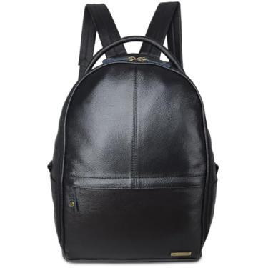 Imagem de Mochila Grande de Couro Bovino Com Suporte Para Notebook Cor:Preto