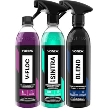 Imagem de Cera para Carros Escuros Blend Spray Black + Shampoo V-Floc + Sintra Fast 500ml Vonixx