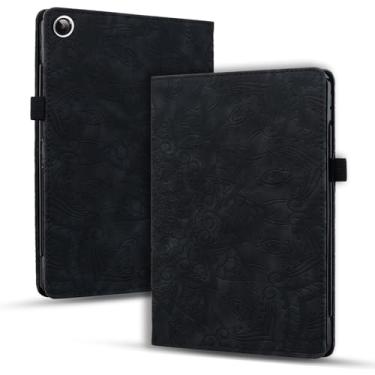 Imagem de YBFJCE Capa para Samsung Galaxy Tab A9 Plus 2023 (SM-X210/SM-X215/SM-X216) 11 polegadas, capa protetora fina com suporte para lápis, capa fólio de couro PU para Samsung Galaxy Tab A9+, preta