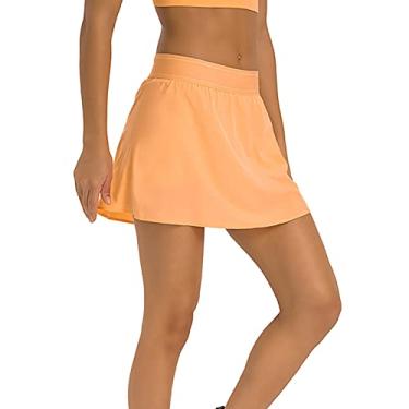 Imagem de Saias de Tênis, Saias Esportivas, Shorts Internos, Bolso Invisível, Secagem Rápida, Camadas Duplas, Cintura Elástica, Suor Absorvido para Ambientes Externos (8)