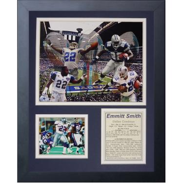 Imagem de Emmit Smith - Dallas Cowboys Legend colecionável | Colagem de fotos emoldurada para decoração de parede - 30,5 x 38,1 cm | Legends Never Die